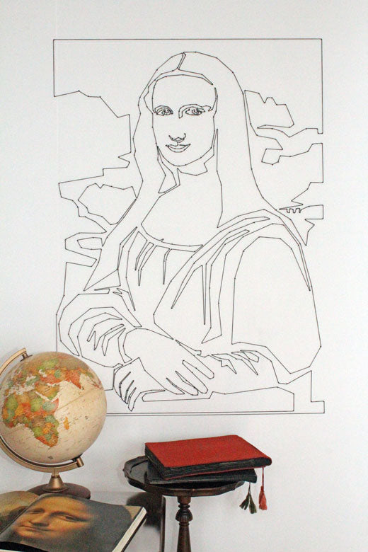 mo man tai pattern sheet with mona lisa for your wall
