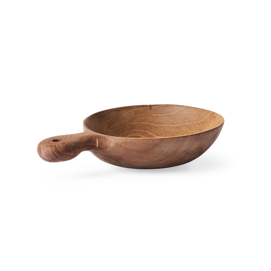 natural wooden scoop spoon with handle