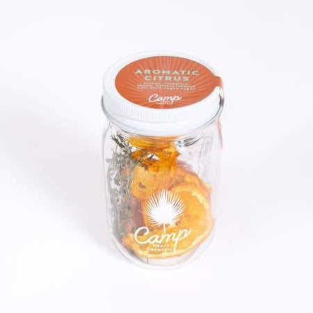 DIY cocktail in jar aromatic citrus