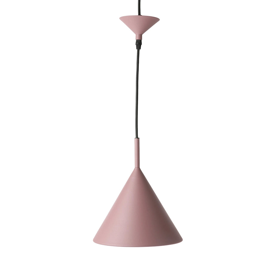 matte purple metal triangle single pendant light