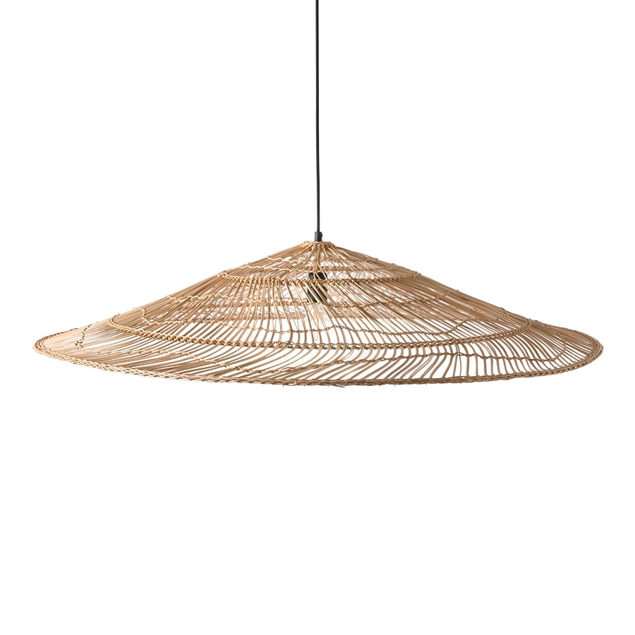 hand woven large wicker triangle shape pendant light