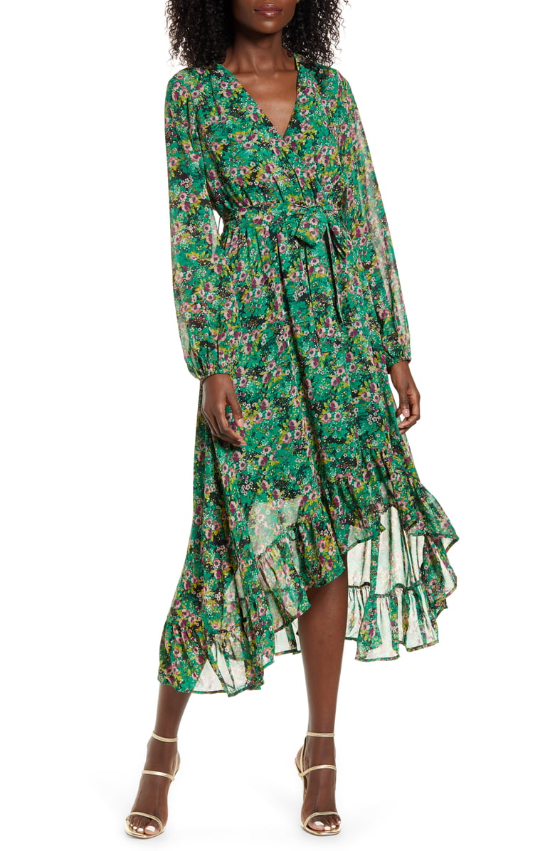 printed long sleeve dress by vero moda