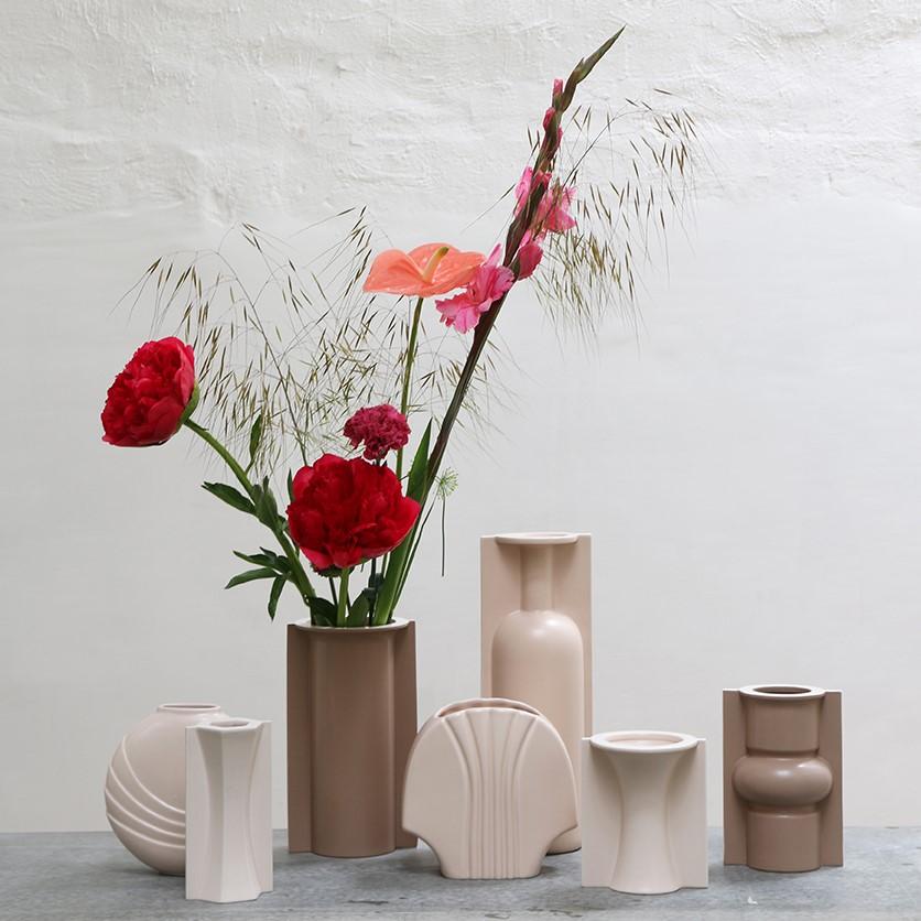 flower vases in natural colors