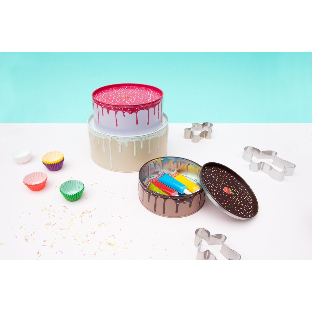 Cake tin storage set of 3