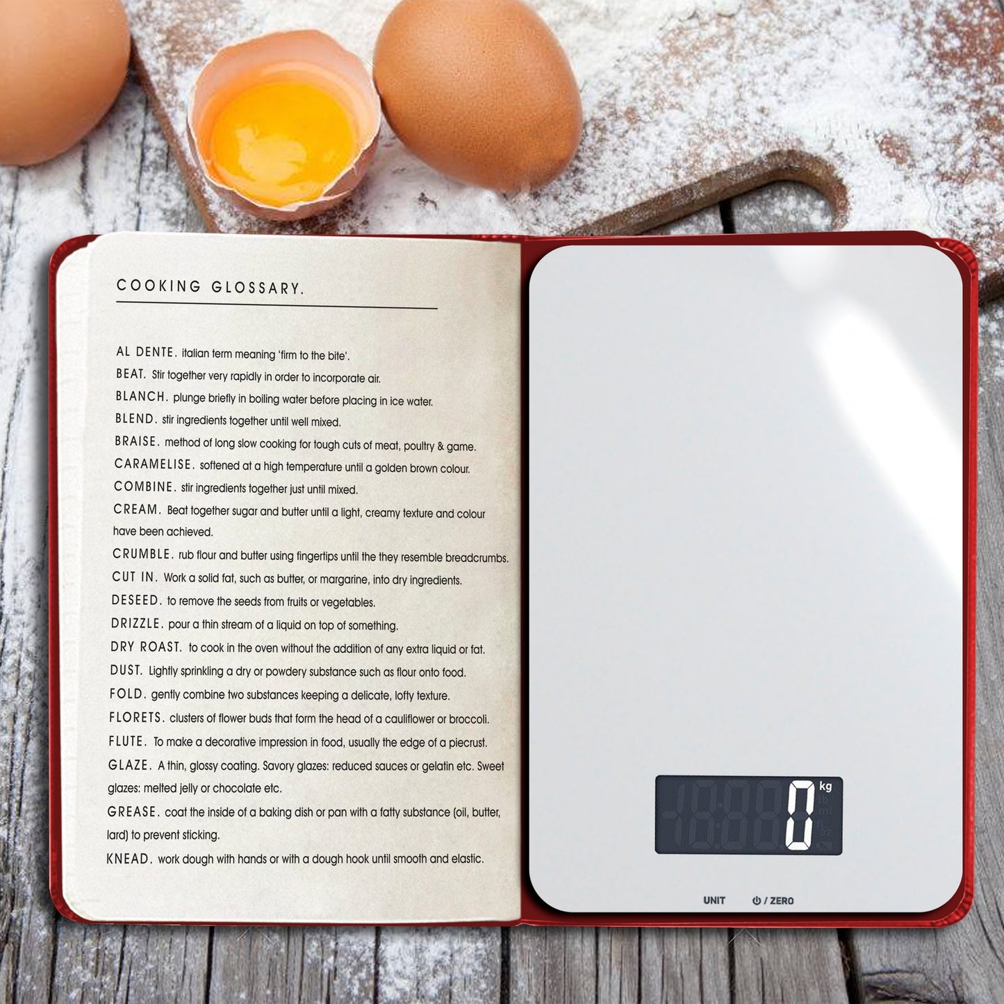 Kitchen scale cook book