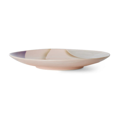 purple, blush and cream tones retro style side plate