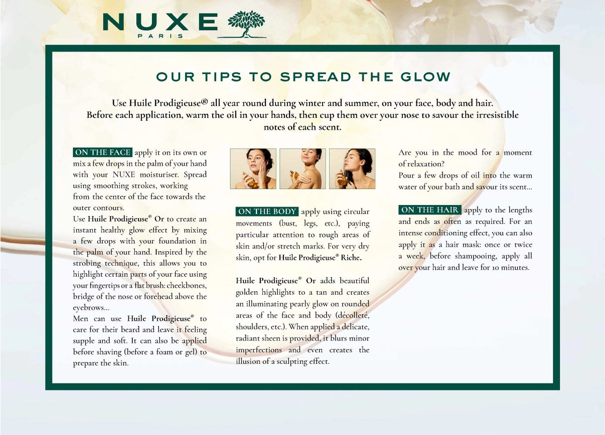 text about nuxe dry oil