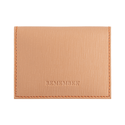 small terracotta color card wallet