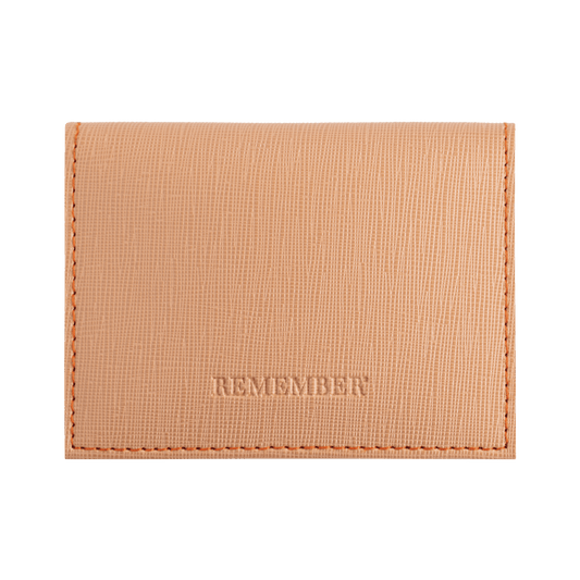 small terracotta color card wallet