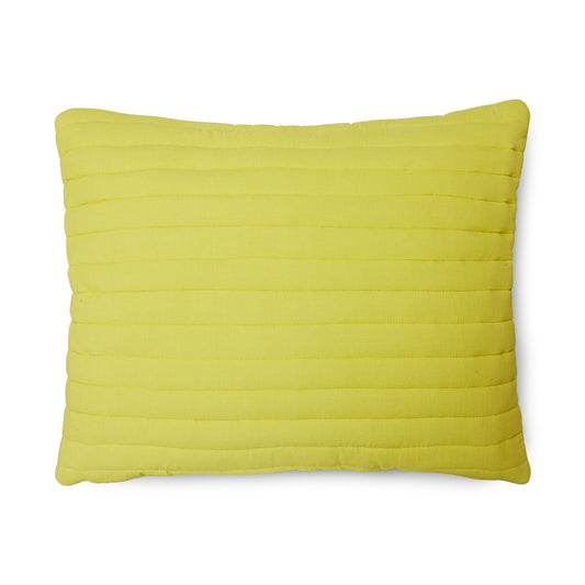 bright yellow throw pillow