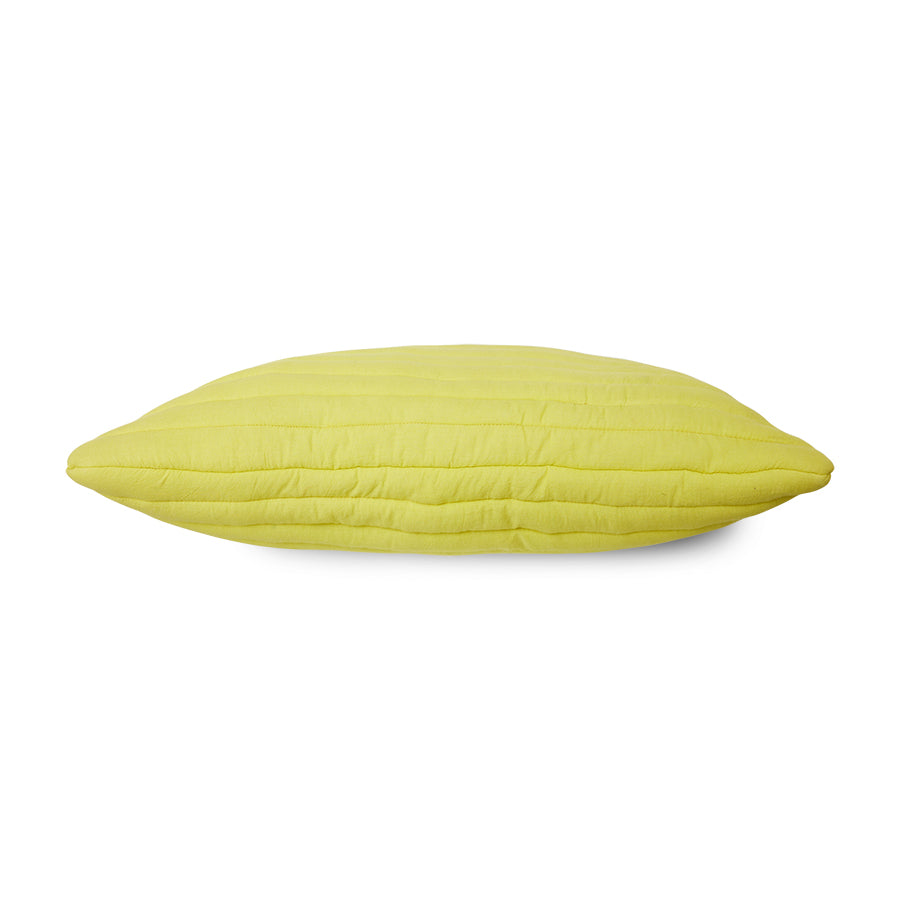 bright yellow throw pillow