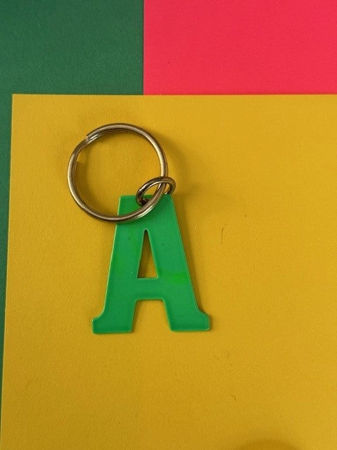vintage key chain holder neon green A