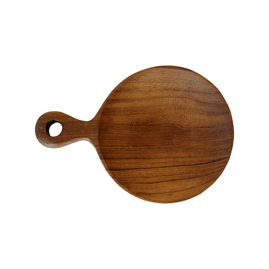 short, round wooden serving spoon