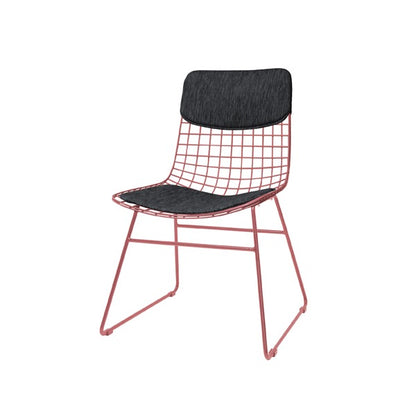 Metal wire chair - marsala