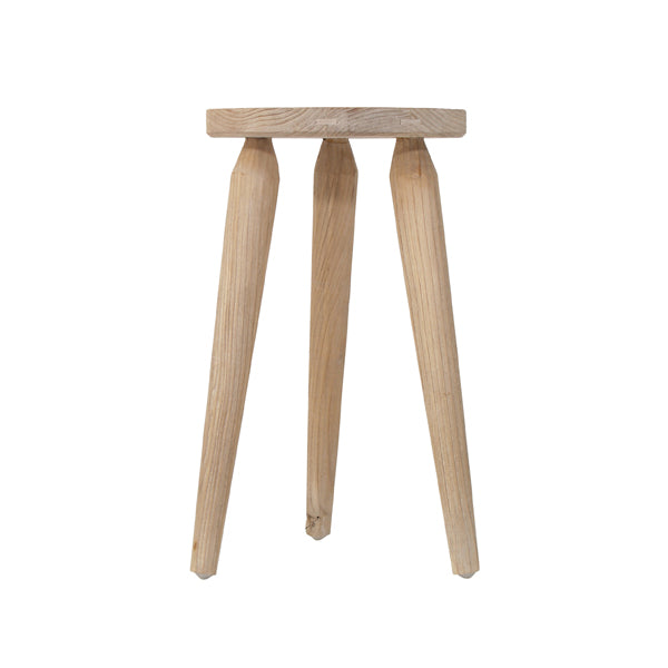 rustic stool made of mango wood