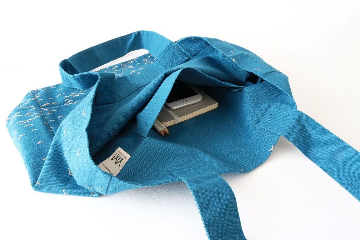 jurianne matter eco friendly blue cotton tote