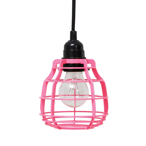 bright pink pendant light fixture
