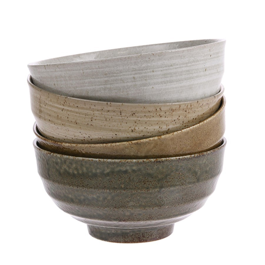kyoto ceramics noodle bowls in earth tones