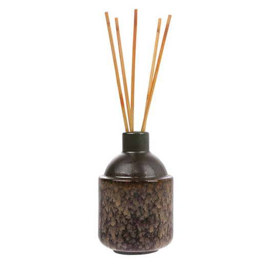 black ceramic pot with home fragrance sticks
