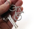 key chain of bike made of recycled metal 