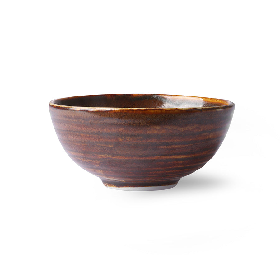 brown ceramic small bowl
