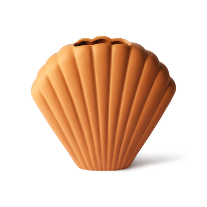 Terracotta shell vase