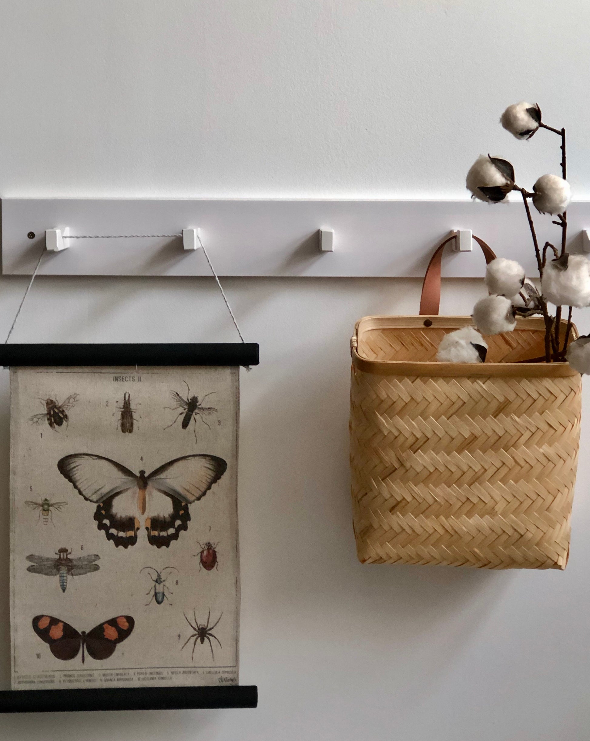 hkliving usa cotton wall hanger with butterfly 