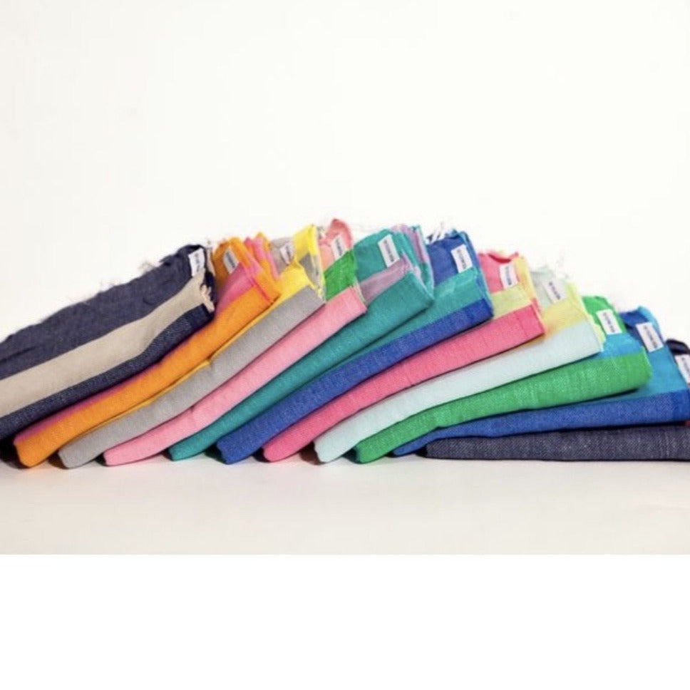 cotton towels for beach in happy colors