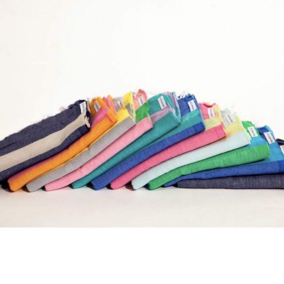 cotton towels for beach in happy colors