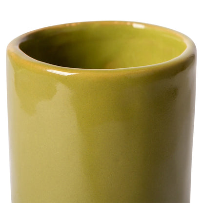 glossy green twisted vase object
