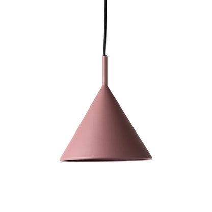 matte purple metal triangle single pendant light