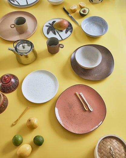 bold and basic series ceramics on a yellow table top