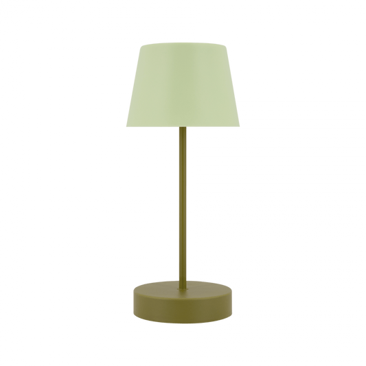 green table lamp for indoor and outdoor use
