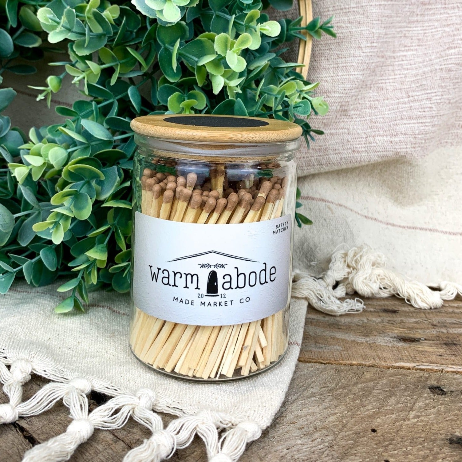 safety matches with camel top in glass jar with lid