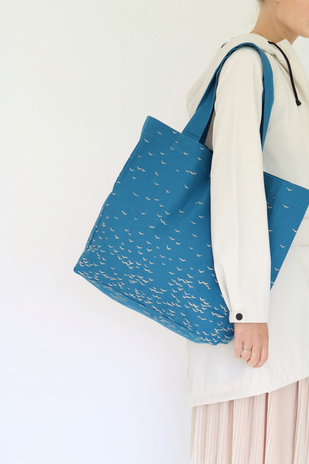 jurianne matter eco friendly blue cotton tote