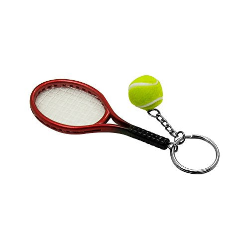 Key chain - tennis racket and ball
