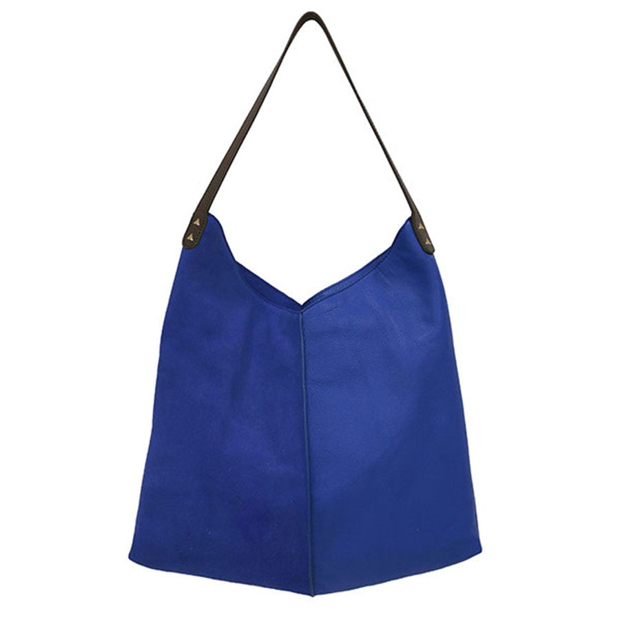 Blue leather bag