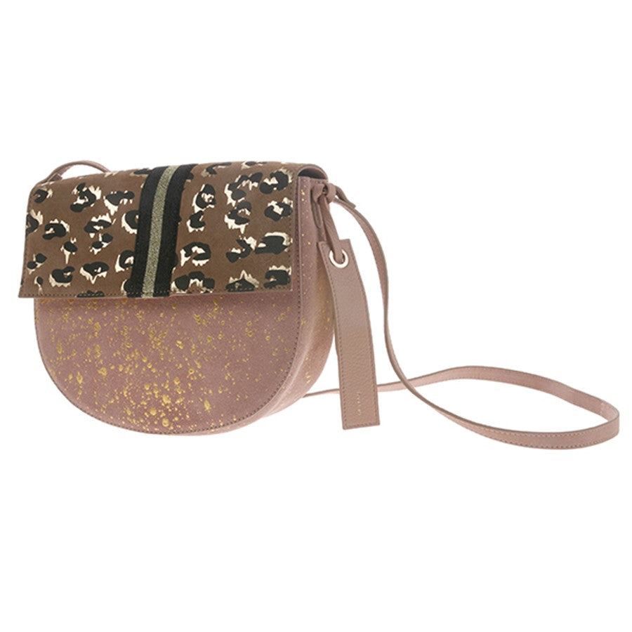 funky pink leather crossbody bag by HK living USA