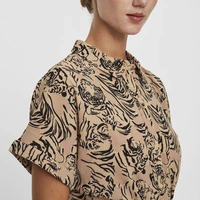 printed shirt dress nomad by vero moda